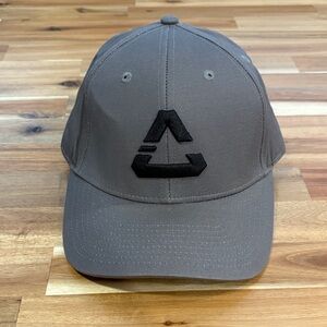 Gray Baseball Cap with Black Logo